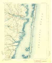 1898 Map of Barnegat, 1924 Print