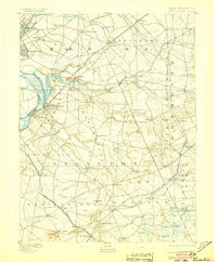 1893 Map of Bordentown, 1905 Print