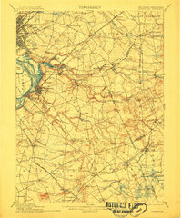 1906 Map of Bordentown, 1912 Print