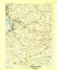 1906 Map of Bordentown, 1929 Print