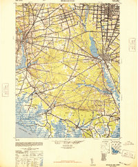 preview thumbnail of historical topo map of Cumberland County, NJ in 1948