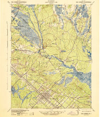 preview thumbnail of historical topo map of Atlantic County, NJ in 1942