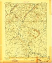 1890 Map of Warren County, NJ, 1896 Print