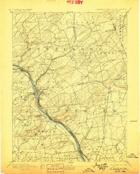 1894 Map of Lambertville, 1898 Print