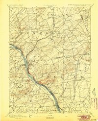 1894 Map of Lambertville, 1905 Print
