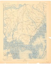 1888 Map of Little Egg Harbor, 1899 Print