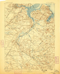 1893 Map of New Brunswick, 1898 Print