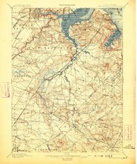 1901 Map of New Brunswick, 1913 Print