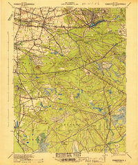 preview thumbnail of historical topo map of Burlington County, NJ in 1942
