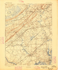 1893 Map of Plainfield, 1898 Print