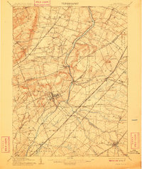 1906 Map of Princeton, 1909 Print