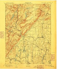 1893 Map of Ramapo, 1908 Print