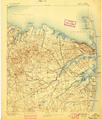 1893 Map of Sandy Hook, 1898 Print