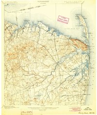 1901 Map of Sandy Hook, 1904 Print