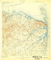 1901 Map of Sandy Hook, 1907 Print