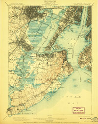 1900 Map of Staten Island, 1908 Print