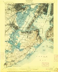 1900 Map of Staten Island, 1909 Print