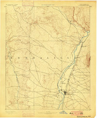 1893 Map of Albuquerque, 1900 Print