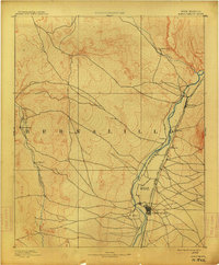 1893 Map of Albuquerque, 1914 Print