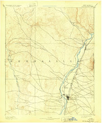 1893 Map of Albuquerque, 1932 Print