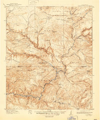 1913 Map of Alum Mountain, 1947 Print