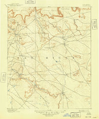 1892 Map of Guadalupe County, NM, 1948 Print