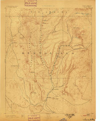 1890 Map of Sandoval County, NM, 1898 Print