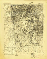 1892 Map of Jemez, 1910 Print