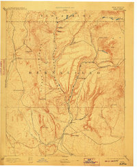 1892 Map of Sandoval County, NM, 1910 Print
