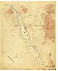 1893 Map of Las Cruces, 1900 Print