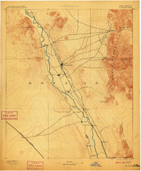 1893 Map of Las Cruces, 1911 Print