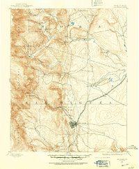 1889 Map of Las Vegas, NM, 1953 Print