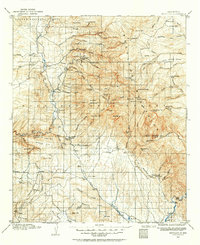 1910 Map of Mogollon, 1964 Print