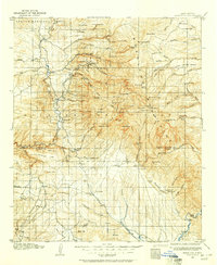 1910 Map of Mogollon, 1959 Print