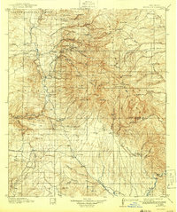 1912 Map of Mogollon, NM, 1943 Print