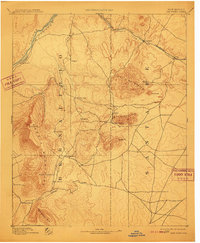 1892 Map of San Pedro, 1910 Print