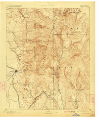 1894 Map of Santa Fe, 1923 Print