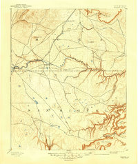 1894 Map of Watrous, NM, 1946 Print