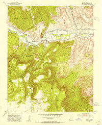 1953 Map of Abiquiu, NM, 1954 Print