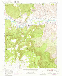 1953 Map of Abiquiu, NM, 1980 Print