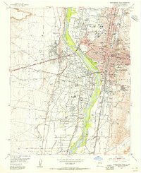 1954 Map of Albuquerque, NM, 1955 Print