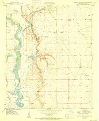 Download a high-resolution, GPS-compatible USGS topo map for Bottomless Lakes, NM (1950 edition)