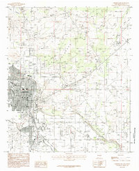 Download a high-resolution, GPS-compatible USGS topo map for Carlsbad East, NM (1985 edition)