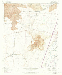 1952 Map of Los Lunas, NM, 1973 Print