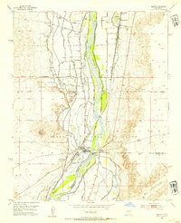 Download a high-resolution, GPS-compatible USGS topo map for Isleta, NM (1954 edition)
