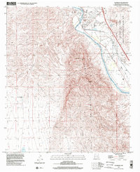 preview thumbnail of historical topo map of Doña Ana County, NM in 1996