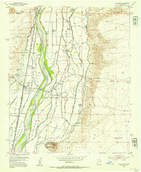 1952 Map of Los Lunas, 1954 Print