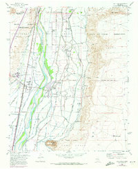 1952 Map of Los Lunas, 1973 Print