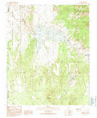 Download a high-resolution, GPS-compatible USGS topo map for Madrid, NM (1990 edition)