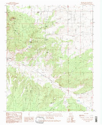 preview thumbnail of historical topo map of Santa Fe County, NM in 1990
